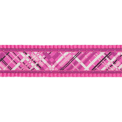 Reddingo Flanno Desenli Pembe Köpek Göğüs Tasması Medium 20 Mm - 2