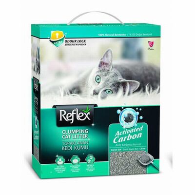 Reflex Aktif Karbonlu Topaklanan Kedi Kumu 10 Lt - 1