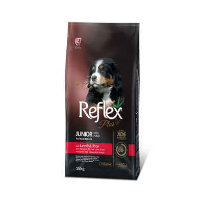 Reflex Plus Büyük Irk Kuzulu ve Pirinçli Yavru Köpek Maması 18 Kg - 1
