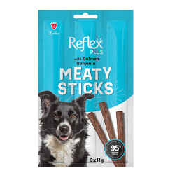 Reflex Plus Meaty Sticks Somonlu Tahılsız Köpek Ödül Çubuğu 3x11 Gr - Reflex Plus