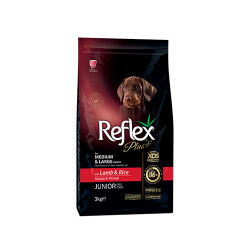 Reflex Plus Orta ve Büyük Irk Kuzulu ve Pirinçli Yavru Köpek Maması 3 Kg - Reflex Plus