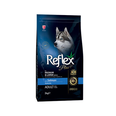 Reflex Plus Orta ve Büyük Irk Somonlu Yetişkin Köpek Maması 3 Kg - 1