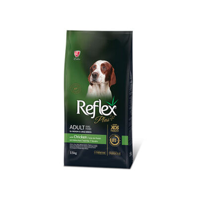 Reflex Plus Orta ve Büyük Irk Tavuklu Yetişkin Köpek Maması 15 Kg - 1