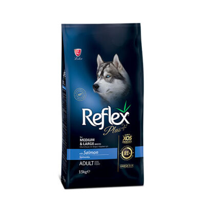 Reflex Plus Orta ve Büyük Irk Somonlu Yetişkin Köpek Maması 15 Kg - 1