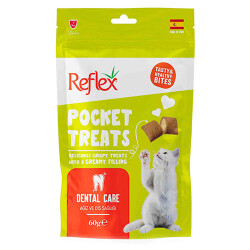 Reflex Pocket Treats Ağız ve Diş Sağlığı Yetişkin Kedi Ödül Maması 60 Gr - Reflex