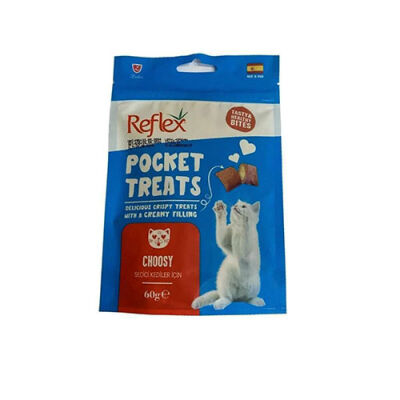 Reflex Pocket Treats Choosy Seçici Kediler için Tavuklu Kedi Ödülü 60 Gr - 1