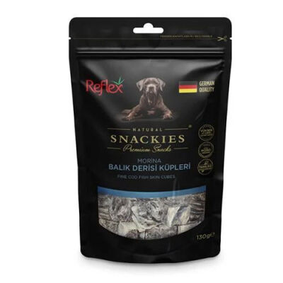 Reflex Snackies Natural Balık Derisi Küpleri Tahılsız Köpek Ödül Maması 130 Gr - 1