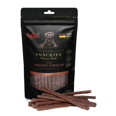 Reflex Snackies Natural Füme Dana Etli Tahılsız Köpek Ödül Çubuğu 170 Gr - 1