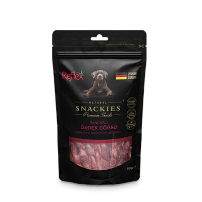 Reflex Snackies Natural Pancarlı Ördek Göğsü Tahılsız Köpek Ödül Maması 80 Gr - 1