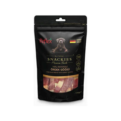 Reflex Snackies Natural Patatesli Ördek Göğsü Tahılsız Köpek Ödül Maması 170 Gr - 1