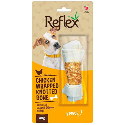 Reflex Tavuk Eti Sargılı Düğümlü Köpek Çiğneme Kemiği 40 Gr - Reflex