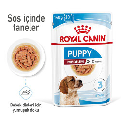 Royal Canin Medium Puppy Gravy Yavru Köpek Konservesi 10 Adet 140 Gr - 2