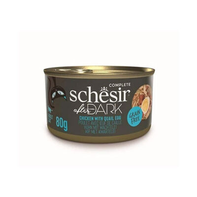 Schesir After Dark Pate Tavuk Etli ve Bıldırcın Yumurtalı Tahılsız Yetişkin Kedi Konservesi 80 Gr - 1