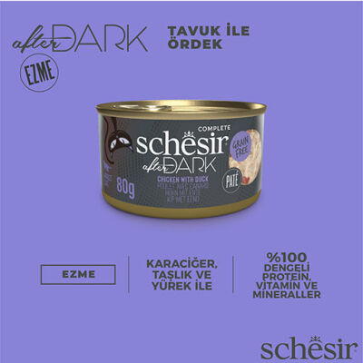 Schesir After Dark Pate Tavuk Etli ve Ördek Etli Tahılsız Yetişkin Kedi Konservesi 12 Adet 80 Gr - 2