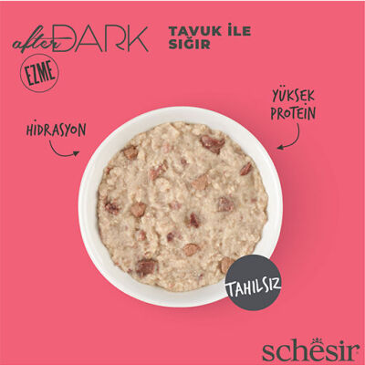 Schesir After Dark Pate Tavuk Etli ve Sığır Etli Tahılsız Yetişkin Kedi Konservesi 12 Adet 80 Gr - 3