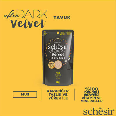 Schesir After Dark Pouch Tavuklu Tahılsız Yetişkin Kedi Konservesi 12 Adet 80 Gr - 3