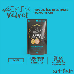 Schesir After Dark Pouch Tavuklu ve Bıldırcın Yumurtalı Tahılsız Yetişkin Kedi Konservesi 12 Adet 80 Gr - 3