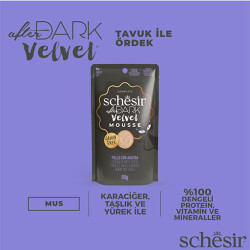 Schesir After Dark Pouch Tavuklu ve Ördek Etli Tahılsız Yetişkin Kedi Konservesi 12 Adet 80 Gr - 3