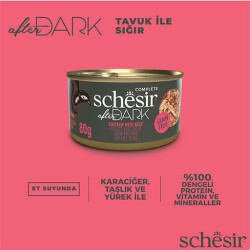 Schesir After Dark Sos İçinde Tavuk Etli ve Sığır Etli Tahılsız Yetişkin Kedi Konservesi 12 Adet 80 Gr - 3