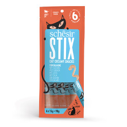 Schesir Cat Stix Somon Balıklı Krema Kedi Ödülü 6x15 Gr - Schesir