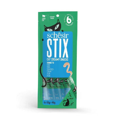 Schesir Cat Stix Ton Balıklı Krema Kedi Ödülü 6x15gr - 1