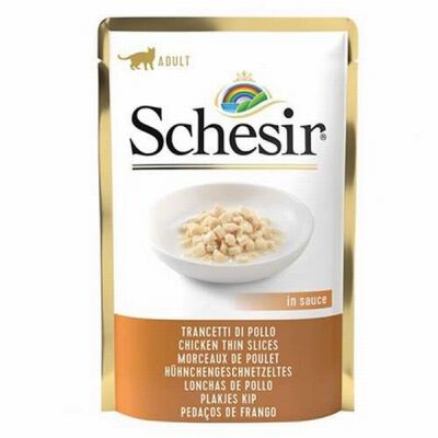 Schesir Pouch Gravy Kıyılmış Tavuklu Yetişkin Kedi Konservesi 85 Gr - 1