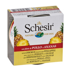 Schesir Tavuk Filetolu ve Ananaslı Yetişkin Köpek Konservesi 150 Gr - Schesir