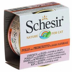 Schesir Tavuklu ve Karidesli Soslu Yetişkin Kedi Konservesi 6 Adet 70 Gr - Schesir