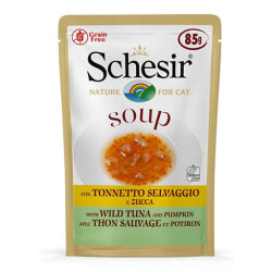 Schesir Ton Balıklı ve Bal Kabaklı Tahılsız Yetişkin Kedi Çorbası 85 Gr - Schesir