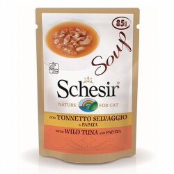 Schesir Ton Balıklı ve Papayalı Tahılsız Kedi Çorbası 85 Gr - Schesir