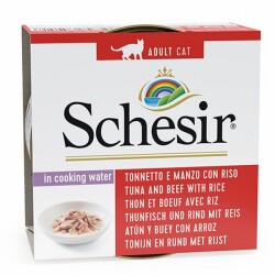 Schesir Ton Balıklı ve Sığır Etli Yetişkin Kedi Konservesi 85 Gr - Schesir