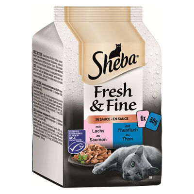 Sheba Pouch Fresh&Fine Balıklı Yetişkin Kedi Konservesi 6x50 Gr - 1