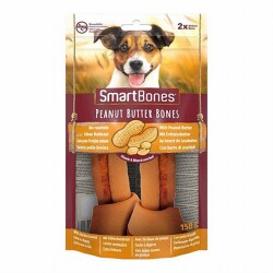 SmartBones Tavuklu Fıstık Ezmeli Mini Düğüm Kemik Köpek Ödülü 2'li 158 Gr - Smart Bones