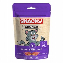 Snacky Crunch Hair Skin Deri ve Tüy Bakımı Tavuklu Kedi Ödülü 10x60 Gr - Snacky