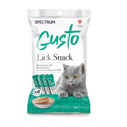 Spectrum Gusto Ton Balıklı ve Somonlu Sıvı Kedi Ödül Maması 4x15 Gr - Spectrum