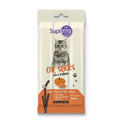 Supreme Cat Sticks Tonbalıklı ve Bal Kabaklı Yetişkin Kedi Ödül Çubuğu 3x5 Gr - 1