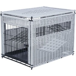 Trixie Dekoratif Rattan Sargılı Metal Köpek Kafesi M 58x60x77 Cm - 2