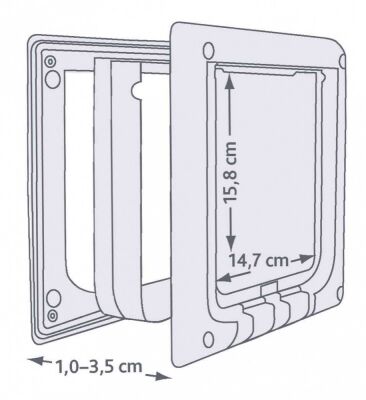 Trixie Elektromanyetik Kedi Kapısı 21,1x24,4 Cm - 2