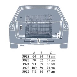 Trixie Galvaniz Metal Köpek Taşıma Kafesi 109x79x71 Cm - 2