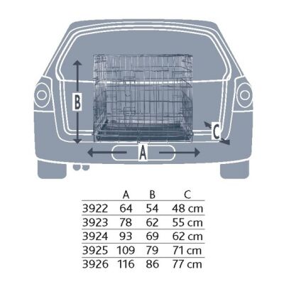 Trixie Galvaniz Metal Köpek Taşıma Kafesi 64x54x48 Cm - 2