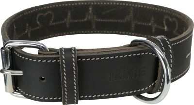 Trixie Kalın Deri Köpek Boyun Tasması 38-47 Cm 40 Mm Medium Siyah - 1