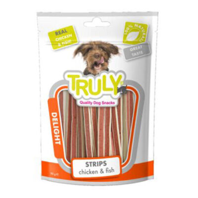 Truly Delight Tavuklu ve Balıklı Şerit Yumuşak Köpek Ödülü 90 Gr - 1