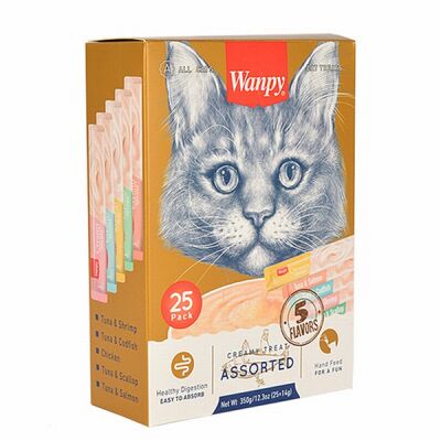 Wanpy Karışık Krema Kedi Ödülü 25x14 Gr - 3