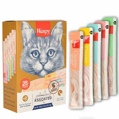 Wanpy Karışık Krema Kedi Ödülü 25x14 Gr - 1