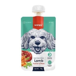 Wanpy Kuzu Etli ve Havuçlu Ezme Köpek Ödülü 90 Gr - Wanpy