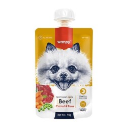 Wanpy Sığır Etli ve Havuçlu Ezme Köpek Ödülü 90 Gr - Wanpy