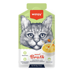 Wanpy Tavuk Etli Bal Kabaklı ve Havuçlu Tahılsız Kedi Çorbası 50 Gr - Wanpy