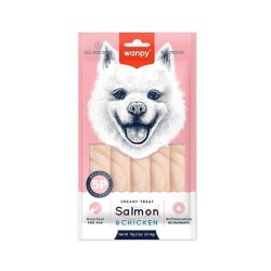 Wanpy Tavuklu ve Somonlu Krema Köpek Ödülü 5x14 Gr - Wanpy