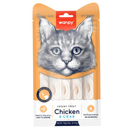 Wanpy Tavuklu ve Yengeçli Krema Kedi Ödülü 5x14 Gr - Wanpy