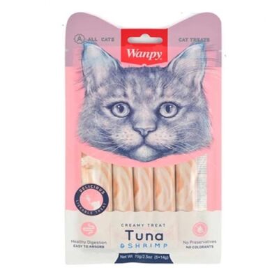 Wanpy Ton Balıklı ve Karidesli Krema Kedi Ödülü 5x14 Gr - 1